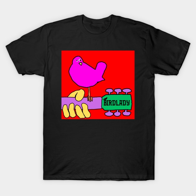 Birdlady's Guitar T-Shirt by Happy Underground Productions